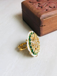 Thumbnail for Kundan Flower Ring