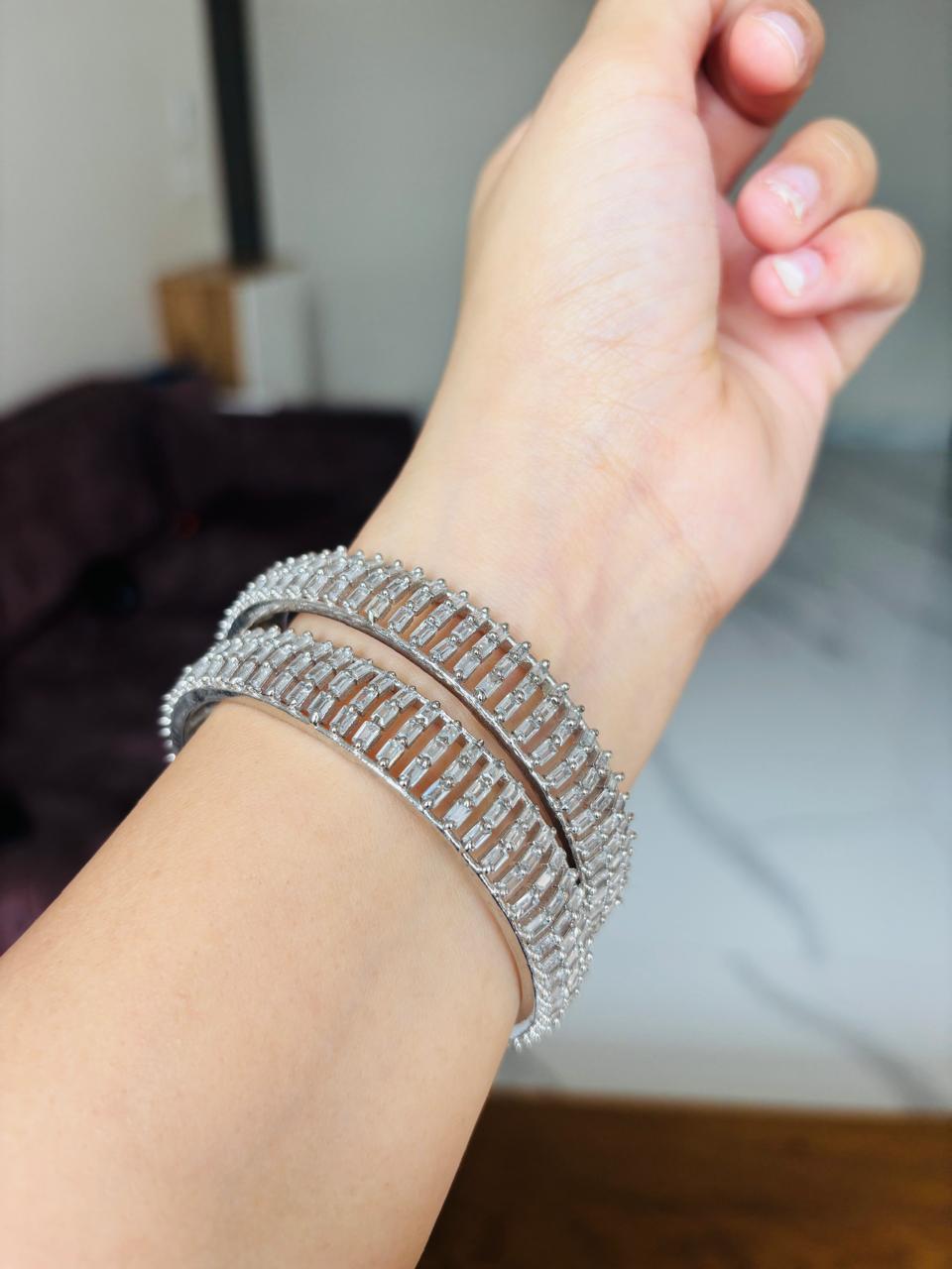 Diamond Baguette Bangles