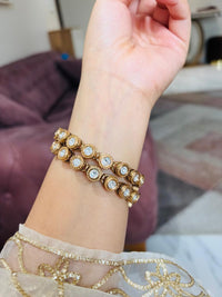 Thumbnail for Dull Gold Polki Bangle
