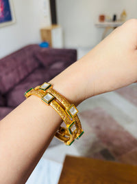 Thumbnail for Square Shape Kundan Bangle