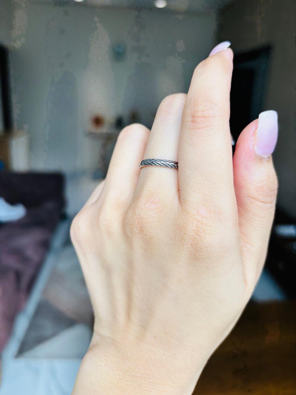925 Silver oxidise Band Ring