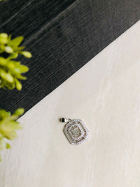 Thumbnail for 925 Silver Big Baguette Pendant Set