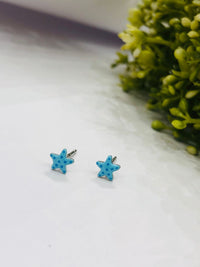 Thumbnail for 925 Silver Blue Star Earrings