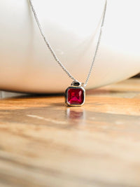 Thumbnail for 925 Silver Red Stone Chain