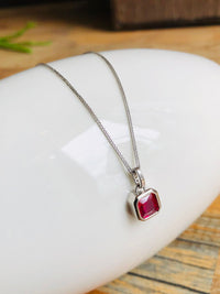 Thumbnail for 925 Silver Red Stone Chain
