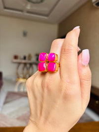 Thumbnail for Pink Golden Stone Ring