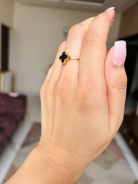 Thumbnail for Black Flower Rose Ring