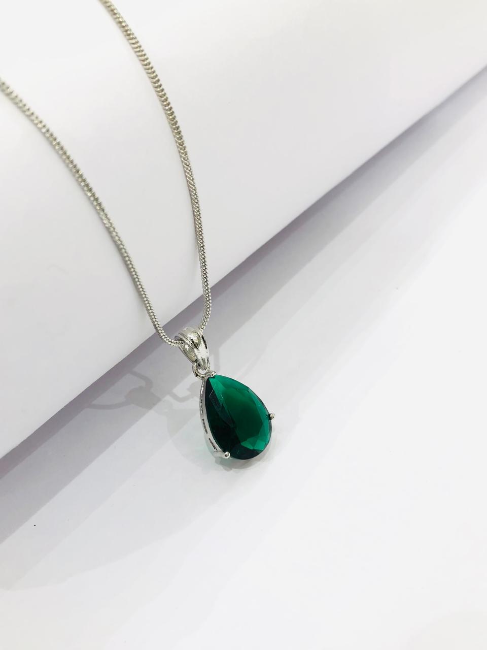 Green Drop Pendant Set