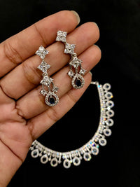 Thumbnail for Sleek Blue Drop Necklace Set
