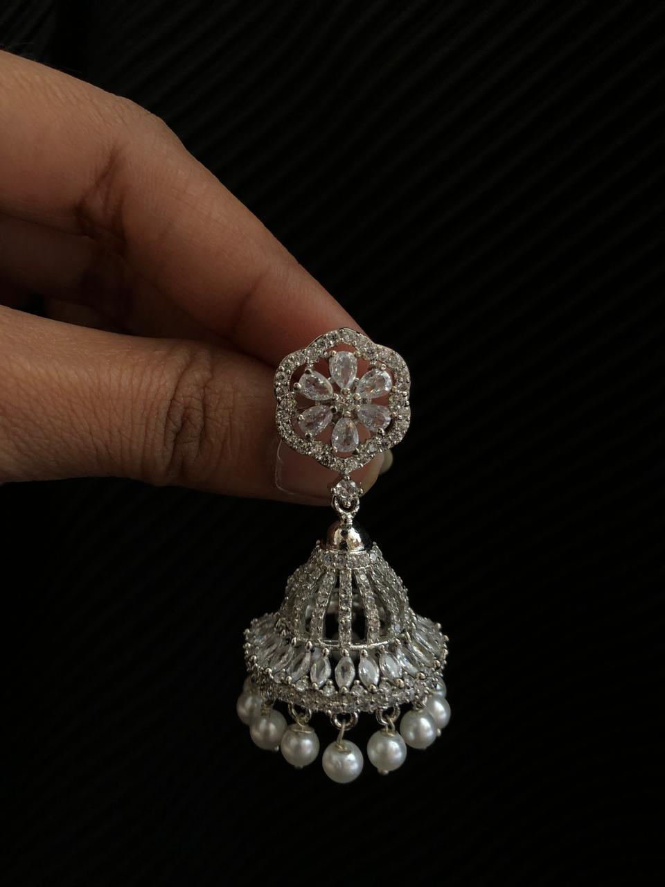 Gleam Pearl Jhumki Earrings