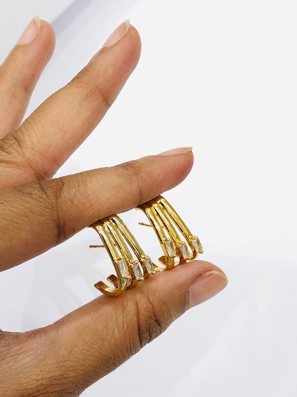 Line Hoop Earrings