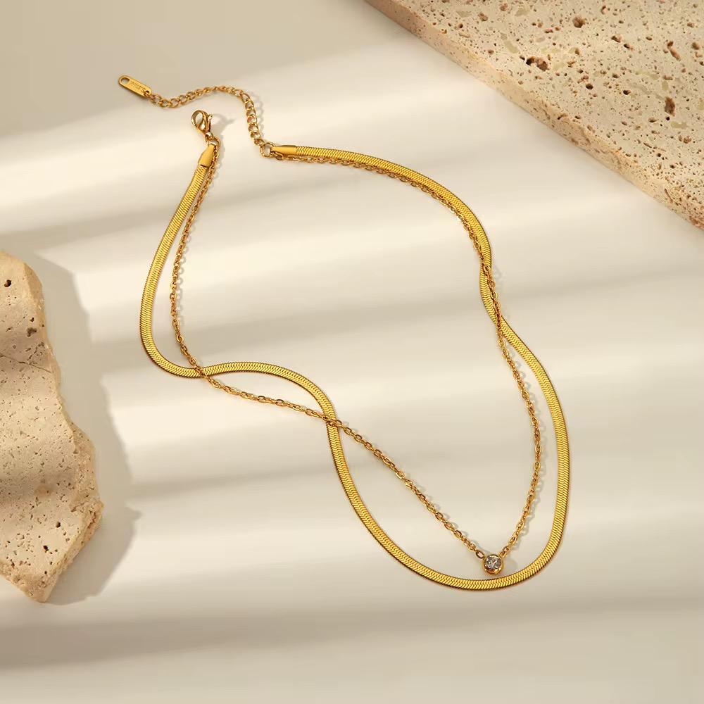 Golden Snake Stone Chain