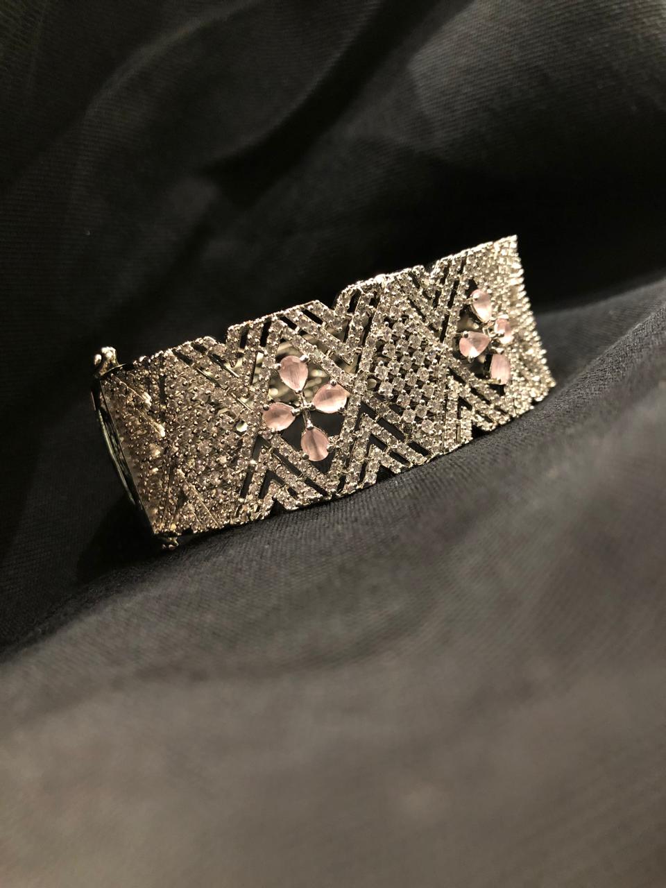 Pink Stone Diamond Bracelet