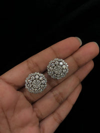 Thumbnail for Flower Stud Silver Earrings