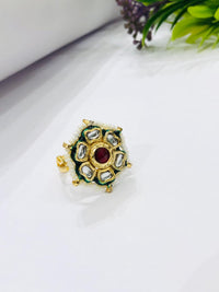 Thumbnail for Kundan Pearl Ring