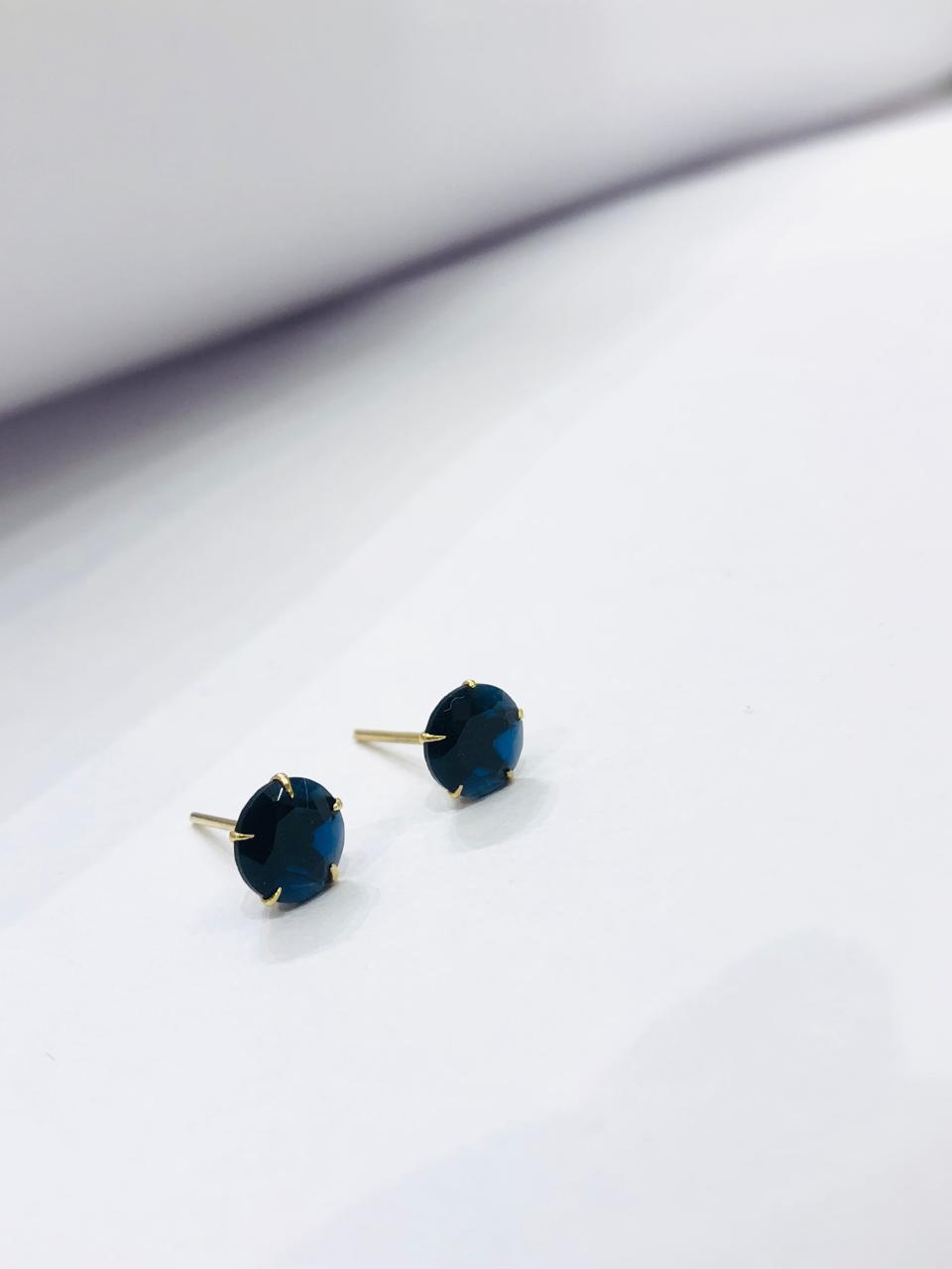 Blue Gem Stone Earrings