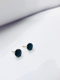 Thumbnail for Blue Gem Stone Earrings