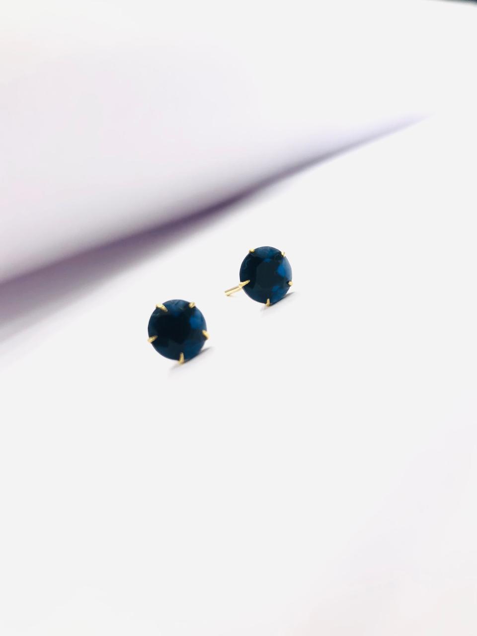 Blue Gem Stone Earrings