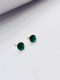 Thumbnail for Green Gem Stone Earrings
