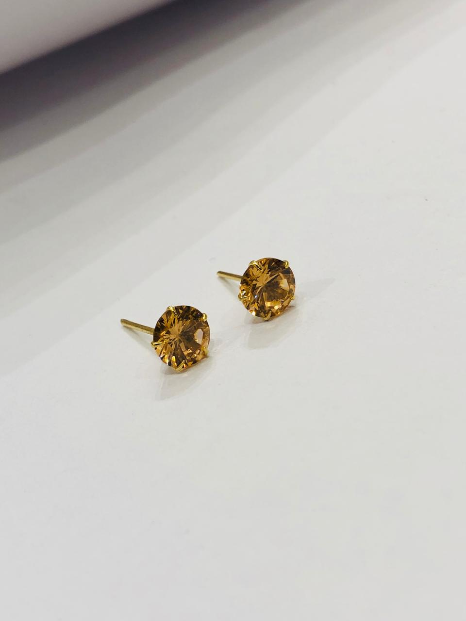 Champagne Gem Stone Earrings
