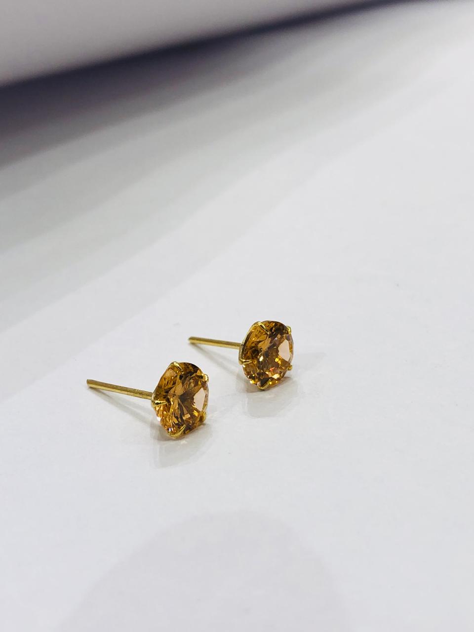 Champagne Gem Stone Earrings