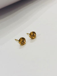 Thumbnail for Champagne Gem Stone Earrings