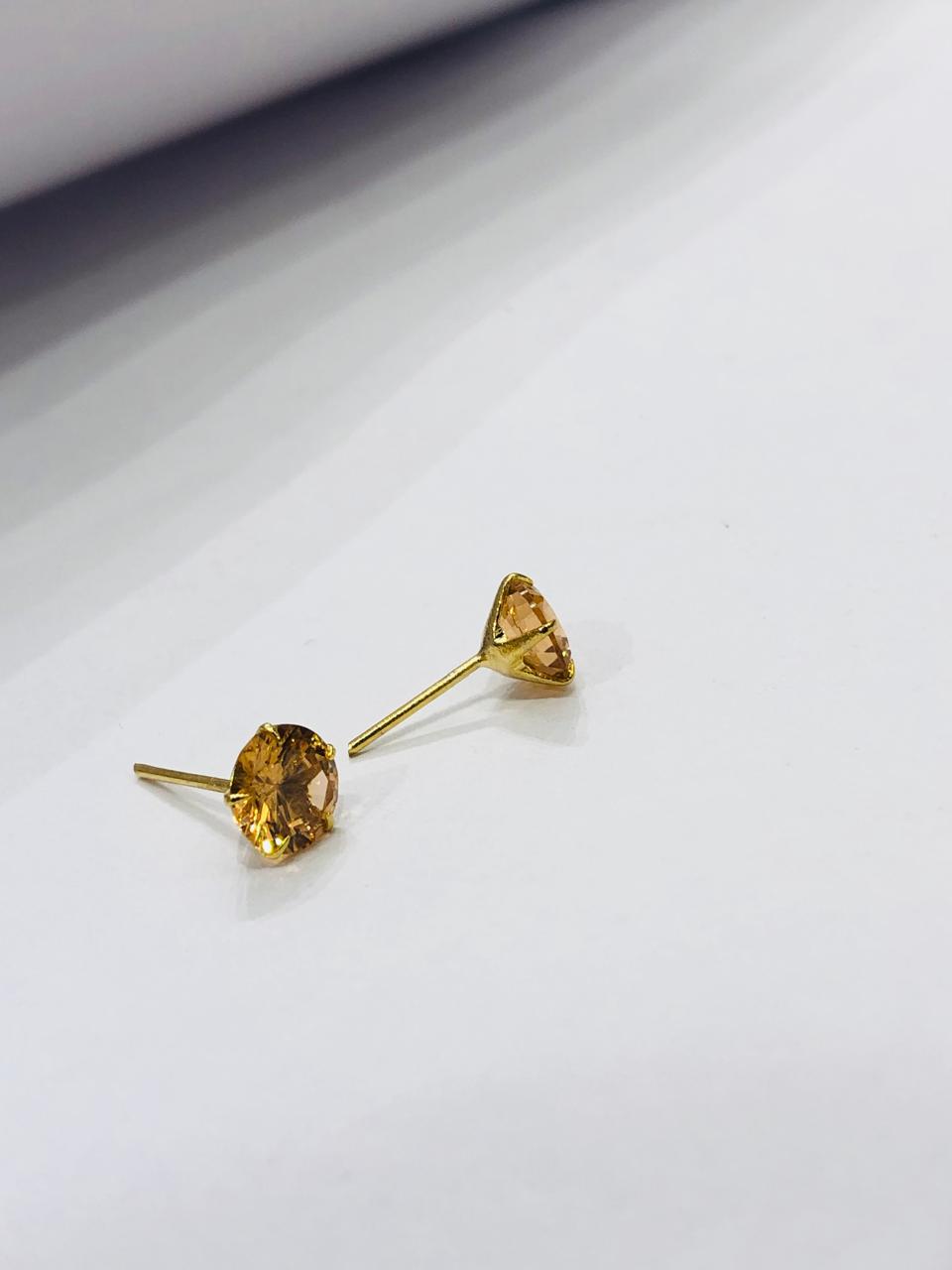 Champagne Gem Stone Earrings