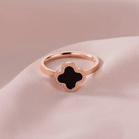 Thumbnail for Black Flower Rose Ring