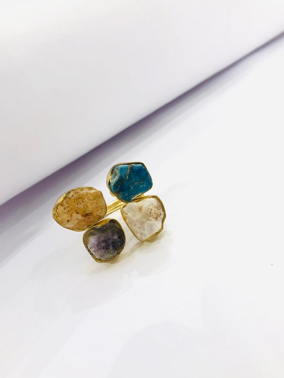 Raw Stone Golden Ring