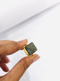 Thumbnail for Greenish Raw Stone Ring