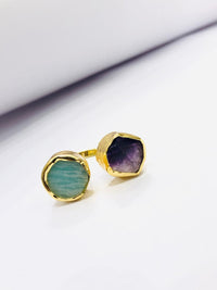 Thumbnail for Green Purple Raw Stone Ring