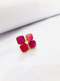 Thumbnail for Pink Golden Stone Ring