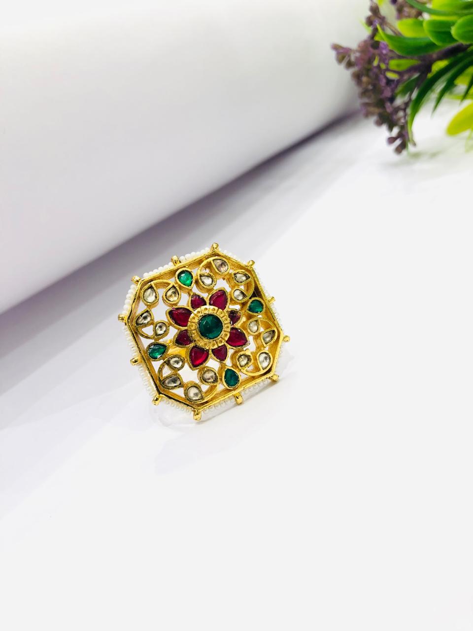 Rani’s Regalia Kundan Ring