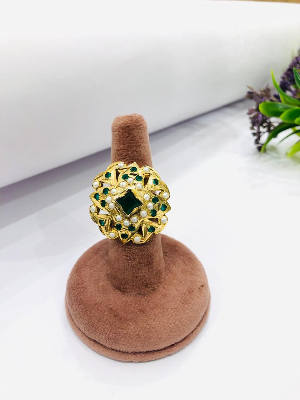 Emerald Jadau Ring