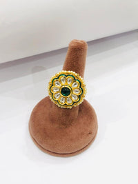 Thumbnail for Polki Pearl Green Ring