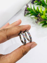 Thumbnail for Multi Gleam Hoop Earrings