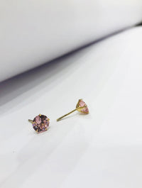 Thumbnail for Pink Gem Stone Earrings