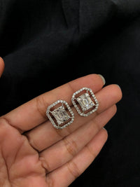 Thumbnail for Princess Stud Silver Earrings