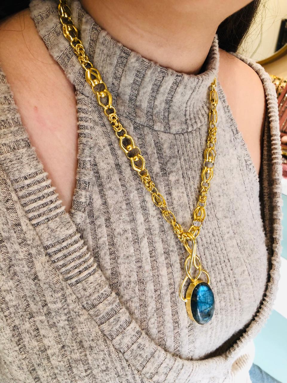 Antique Turquoise Long Chain