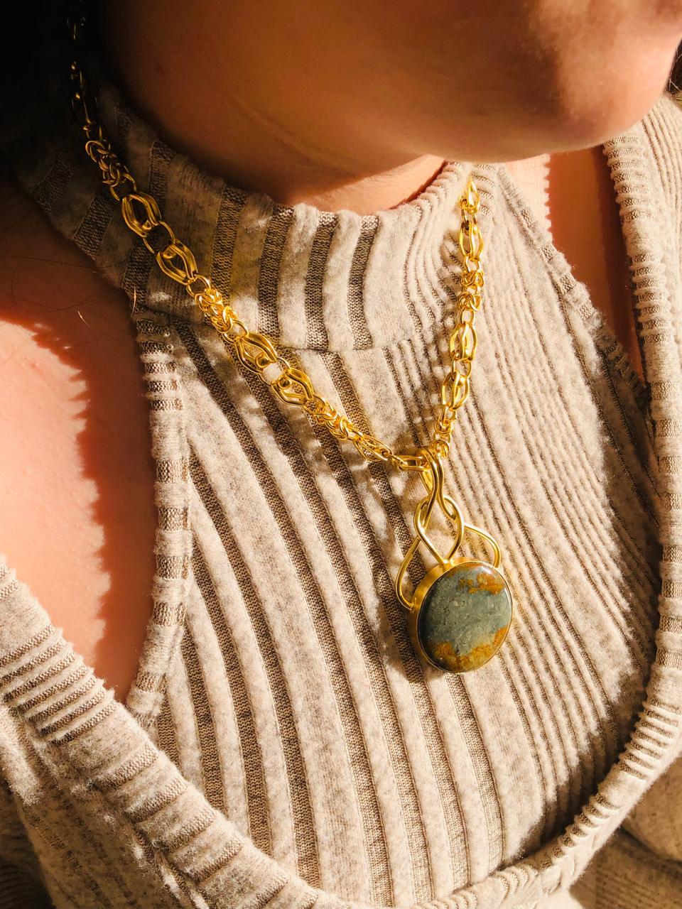 Round Turquoise Long Chain