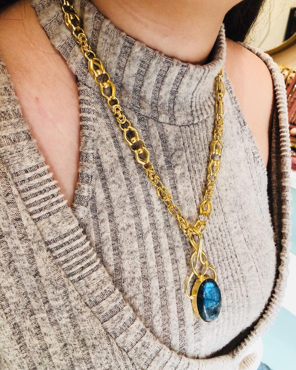 Antique Turquoise Long Chain