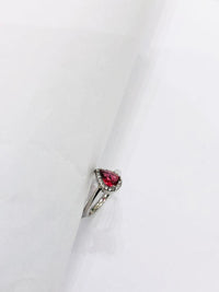 Thumbnail for 925 Silver Red Drop Ring