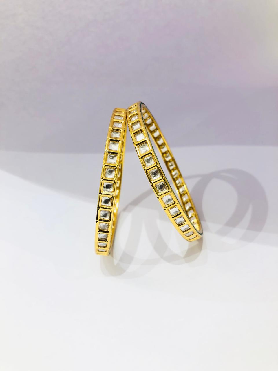 Kundan Square Bangle
