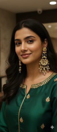 Thumbnail for Pink Kundan Earrings