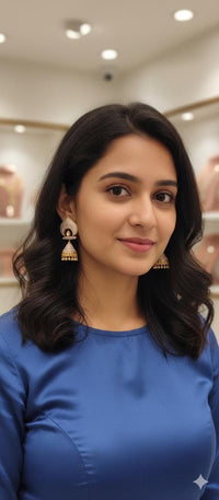 Thumbnail for Meenakari Jhumki Earrings