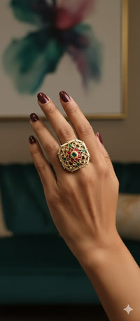 Thumbnail for Rani’s Regalia Kundan Ring