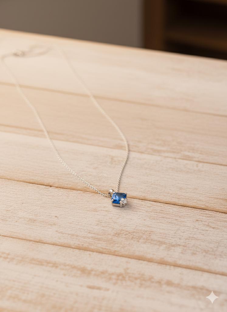 925 Silver Blue Chain