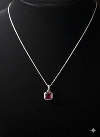 Thumbnail for 925 Silver Red Stone Chain