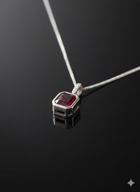 Thumbnail for 925 Silver Red Stone Chain