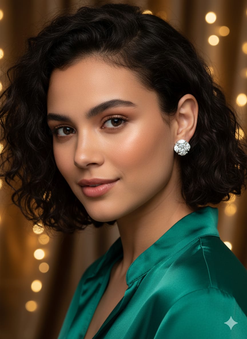 925 Silver Clustered Earrings